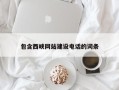 铜仁包含西峡网站建设电话的词条